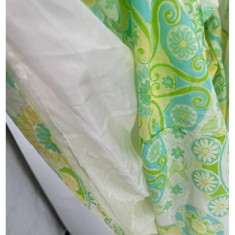 Lilly Pulitzer Strapless Silk Dress Womens 2 Fairy Floral Spring Preppy Coquette - Picture 9 of 9